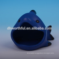 Cute sandfish ceramic sponge holder for kitchen